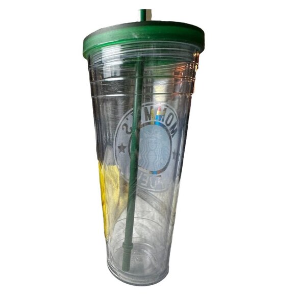 "Mommys Fuel" Starbucks-Style Clear Tumbler With Green Lid & Straw Reusable 24 O - Picture 6 of 11